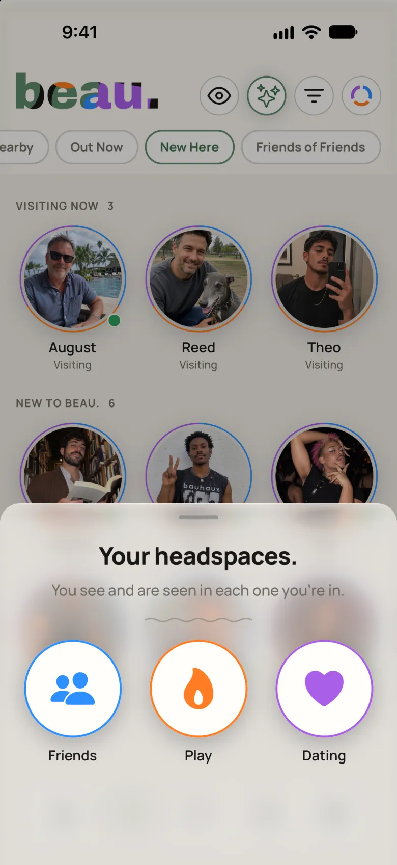 Choosing a headspace: Friends, Play, or Dating